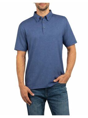 NWT Jachs New York Men's XXL Blue Polo Shirt Soft Modal Blend F1559
